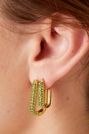 Earrings Shimmer Spark	Large Gold Stainless Steel h5 Immagine3